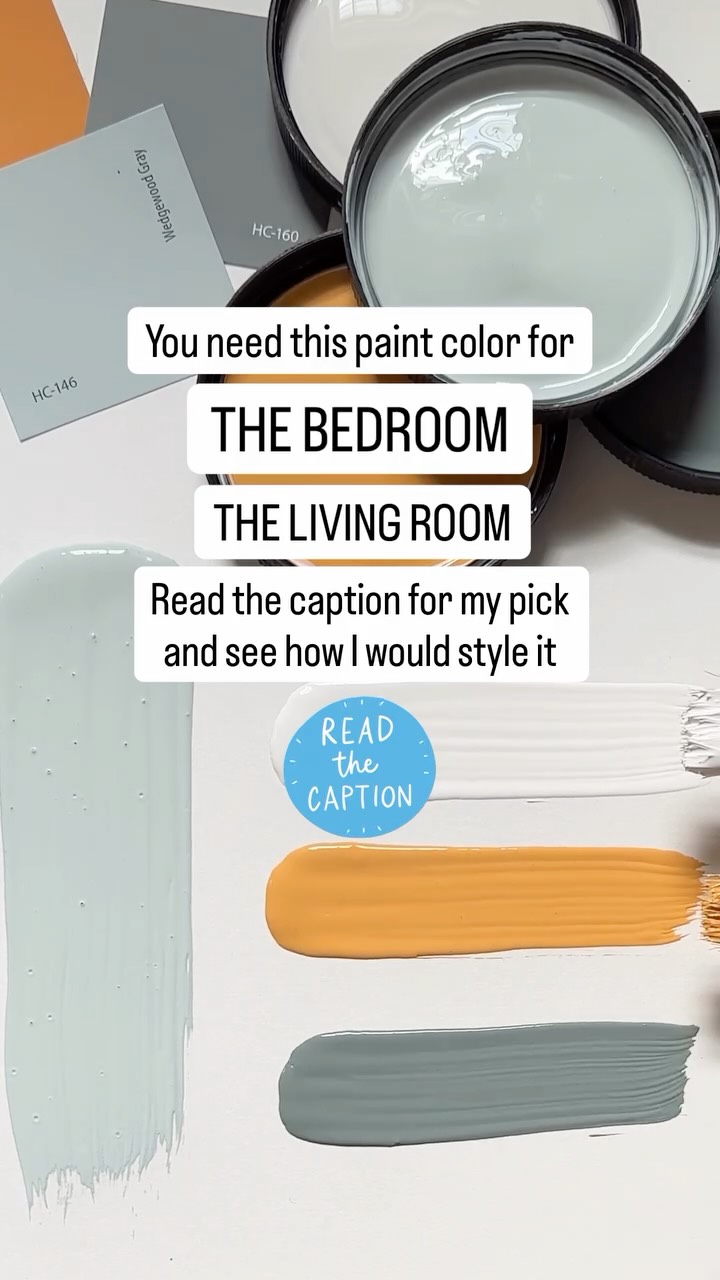Paint color pick!
@benjaminmoore Wedgewood Gray. Love the color - hate the name.
Why? This shade is more of a mixture of a mid tone blue and green with a hint of gray for softness.
Where wouId I use it?
Comment DETAILS and will DM you a link to my free design boards with curated home decor.
Try Wedgewood Gray In the bedroom - especially south or west facing where the blue tones cool off the space in the evening and create an airy and calm atmosphere.
In the living room to create a cozy but airy space. Perfect for cool coastal or modern farmhouse vibe.
It’s also beautiful on an a front door or exterior shutters against warm white walls.
Pair Wedgewood Gray with a soft white like Benjamin Moore Swiss Coffee, moody shades of slate or blue/gray like Benjamin Moore Knoxville Gray, and pumpkin tones like Benjamin Moore Butterfor a splash of color.
For more Benjamin Moore paint color reels and advice don’t forget to save your favorites and follow along!
#interiordesign #paintcolors #benjaminmoore #homedecor designinspiration