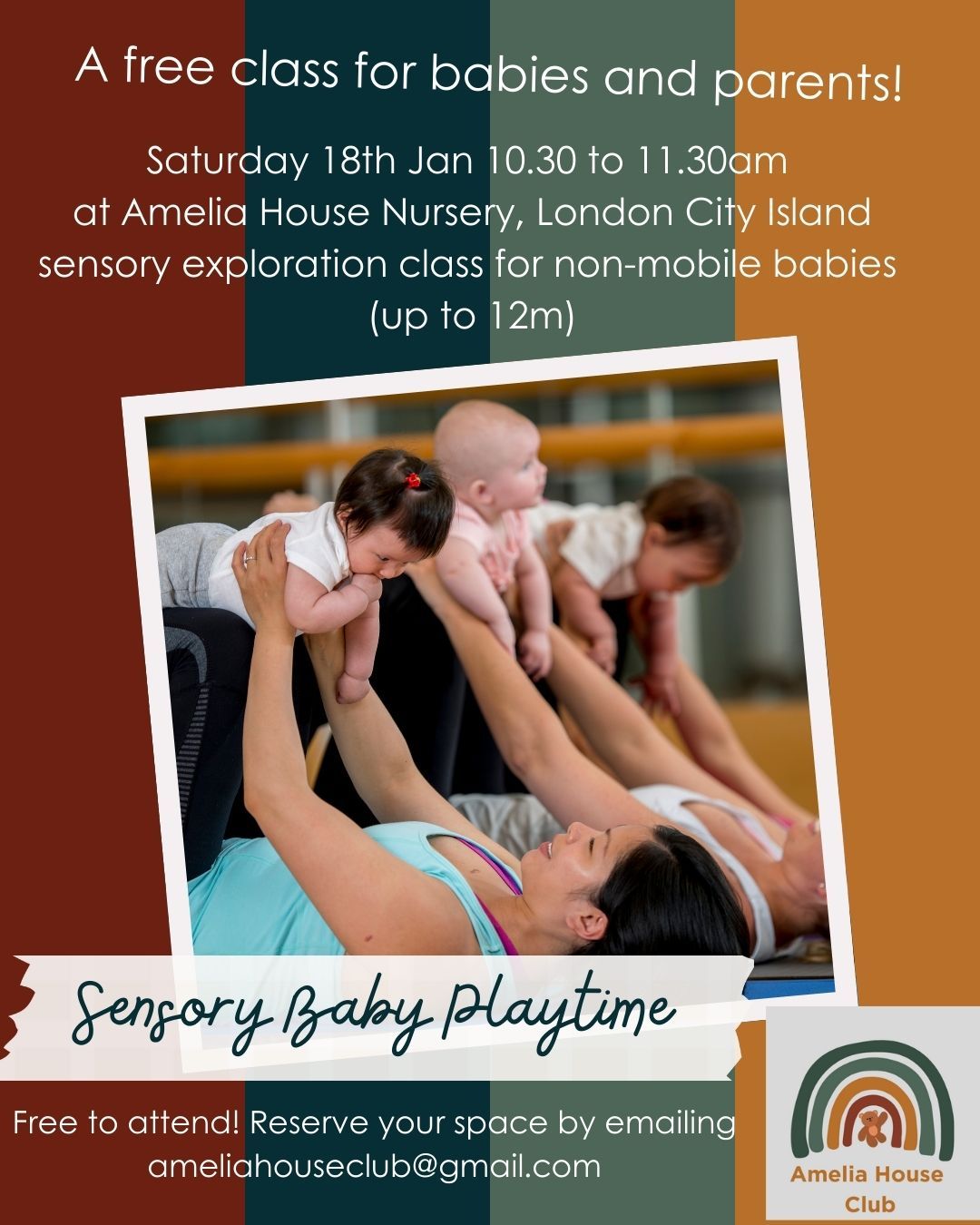 Calling parents of babies looking for a fun, sensory class on a chilly Saturday morning. Join us for a free session at Amelia House Nursery this Saturday 18th January at 10.30am.
Email to book at ameliahouseclub@gmail.com or call the nursery on 020 4597 6457
.
.
#leamouthpeninsula #londonchildcare #nurserydecor #nurseryroom #baby #toddler
#LondonCityIsland #theislander #GoodluckHope #ameliahousenursery #businessowners #london #eastlondon #eastlondonnursery #meettheislanders #nursery