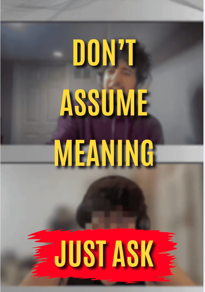 When someone says something unclear, you have two choices.
You can assume what they mean.
Or you can check.
Most miscommunication happens because people assume.
In this exercise, I show my clients why we clarify.
Imagine this:
You’re saying one thing.
I’m hearing something else.
Your intention might be a triangle,
but what reaches me sounds like a square.
If I don’t check, our conversation splits in two directions.
And that’s how misunderstandings turn into frustration —
in relationships, at work, and in everyday life.
So instead, I say:
“To clarify, you’re saying this, right?”
Not because I’m confused.
But because I care about understanding your intention, not just your words.
Clarifying isn’t weakness.
It’s precision.
It’s respect.
It’s leadership in conversation.
Fluency isn’t about speaking perfectly.
It’s about making sure both people are talking about the same thing.
If English isn’t your first language and you want stronger conversation skills — not just better grammar — I put together a free mini guide called “3 Simple Strategies to Speak with Confidence and Clarity.”
👉 Comment IMPROVE and I’ll send it to your DMs.