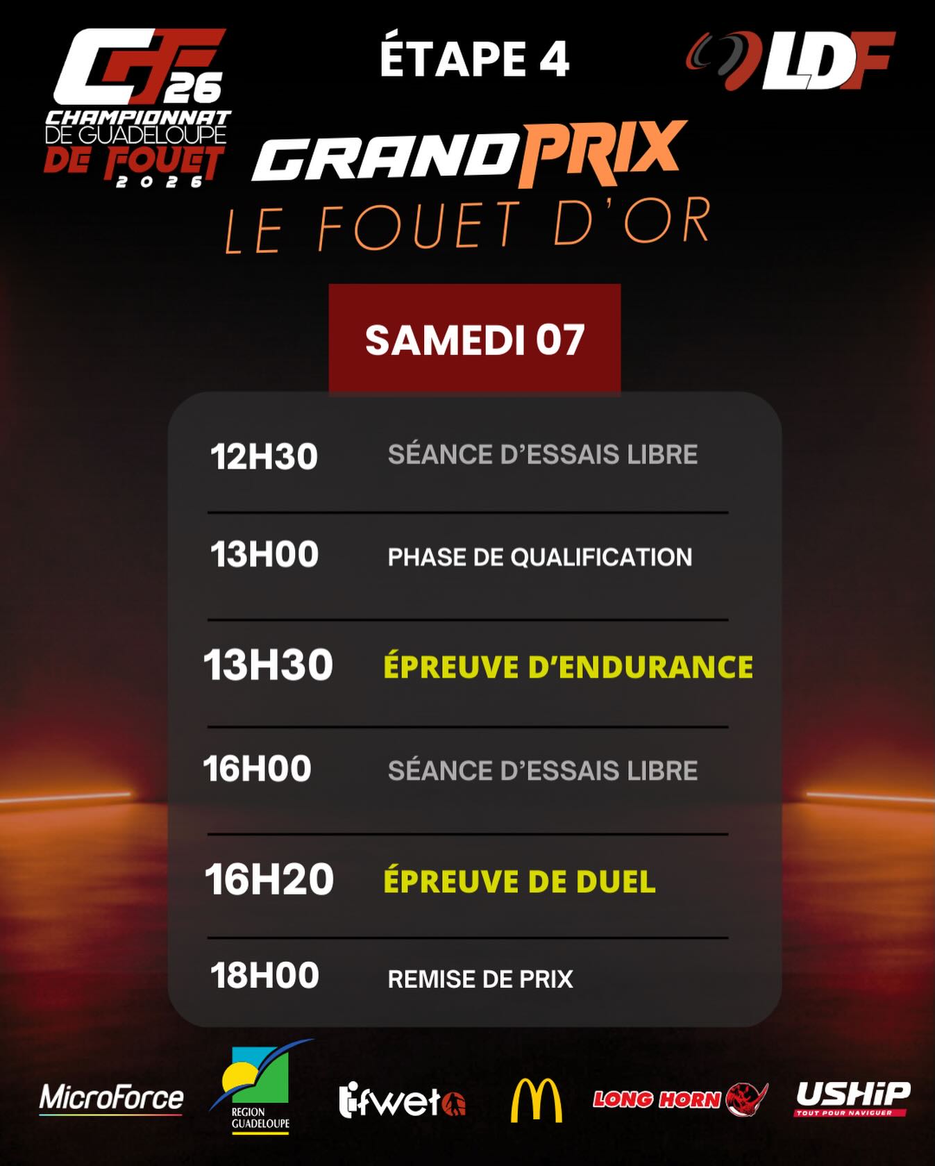 Ça se prépare. Ça s’organise.
Et ça va claquer fort.🚀
🗓️Programme officiel - 🔥Grand Prix Fouet d’Or🔥
#CGF26