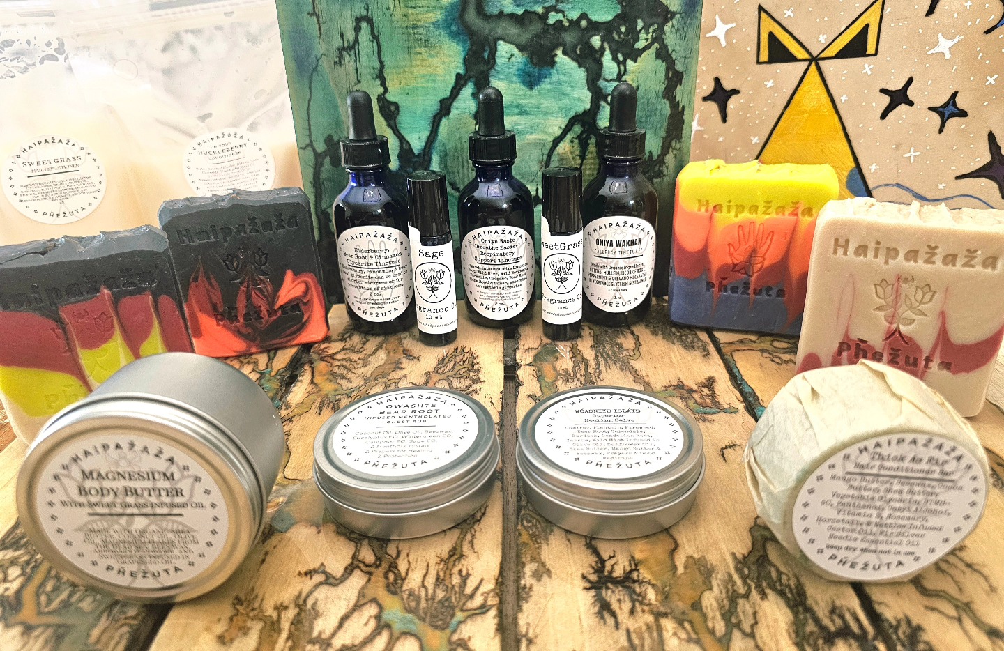 Hau Friends and Relatives,
Another day of beauty and things to be grateful for. We wish you all a day of health and happiness, and may all of your needs be met... and a few of your wants, too 😉.
Don't forget to share the good medicine.
#hotprocesssoap #tinctures #conditionerbars #sweetgrass #magnesiumbodybutter # hairconitioner # lakhotahandmade #IndigenousMade #soapandshampoo
#indigenouplantknowledge #IndigenousBeauty