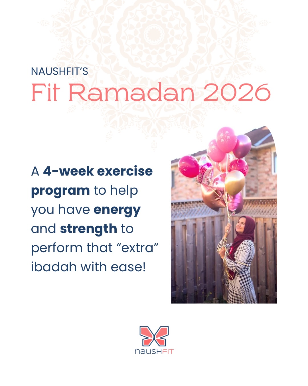 ✨CALLING ALL SISTERS✨
Comment FIT RAMADAN for more details!
This 4 weeks exercise program is to help you have more energy and stamina in Ramadan to perform that extra ibadah with ease!
Join me for just 15 minutes a day for a follow along workout that focuses on strength and mobility to help you navigate ramadan.
This program is suitable for all ages and fitness level and needs no equipment!
And here’s the best part, this year I am collaborating with @nisa.foundation where 10% of the program cost will be donated to a Muslim women’s organisation empowering over 15,000 women and children.
Your body is an Amanah (trust) from Allah and it’s your priority to take care of it.
Let me help you do that.
Comment FIT RAMADAN for more details.
In love and health,
Naush