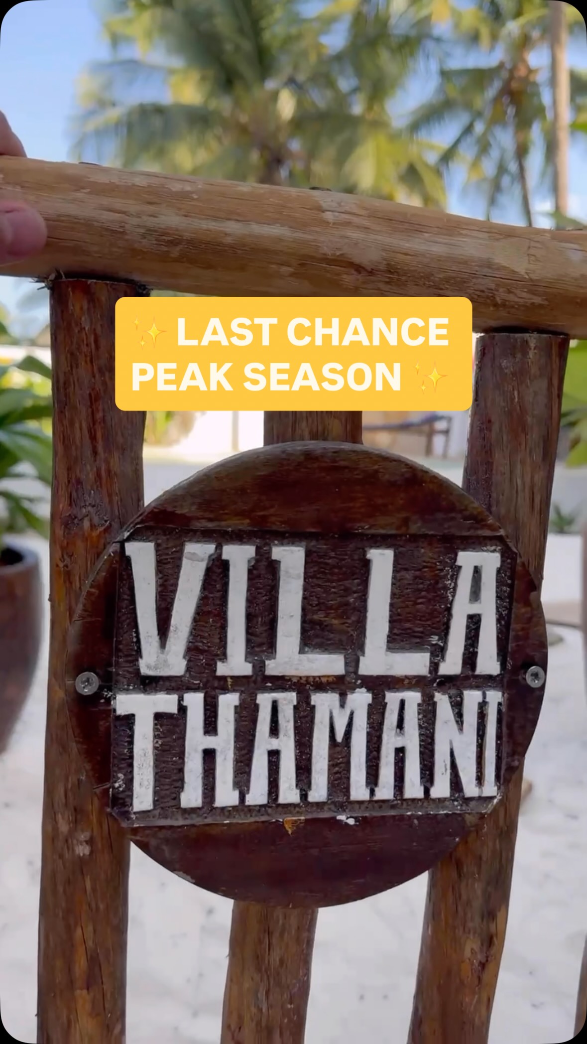 ✨ LAST CHANCE – PEAK SEASON ✨
A highly requested period has just become available at Villa Thamani 🌞
📅 March 14th – April 6th
Perfect light, ideal weather and total relaxation… the very best time to enjoy the villa 🌴✨
If you’ve been waiting for the right moment, this is it:
👉 your opportunity is now
📩 Contact us via DM or WhatsApp for details & availability
⏳ Peak season dates don’t stay available for long!