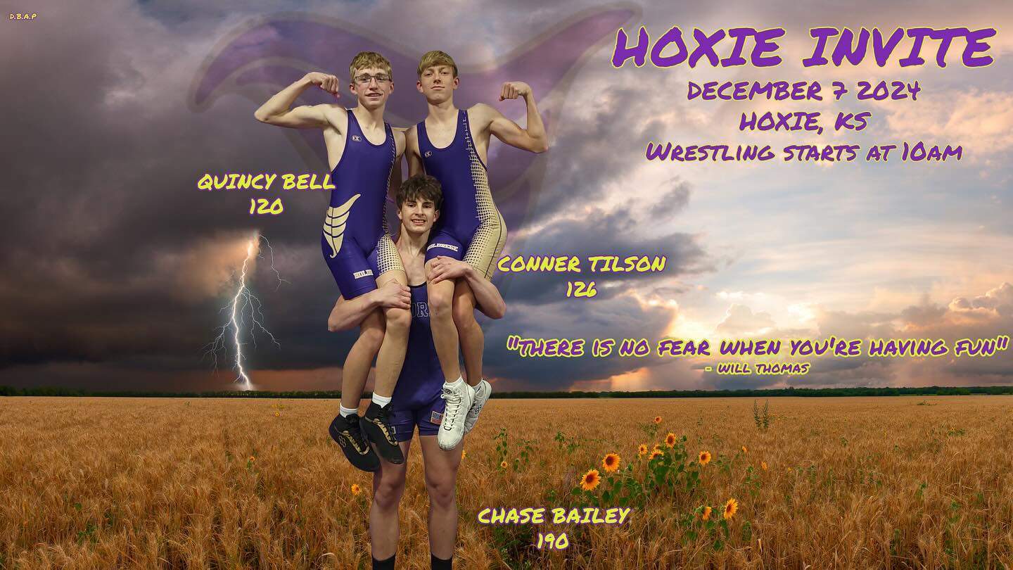 Varsity heads south to Hoxie, KS this morning! Wrestling starts at 10am
Junior varsity will be wrestling at the Kearney JV Invite starting at 9am!
Have fun boys and bring home some hardware!