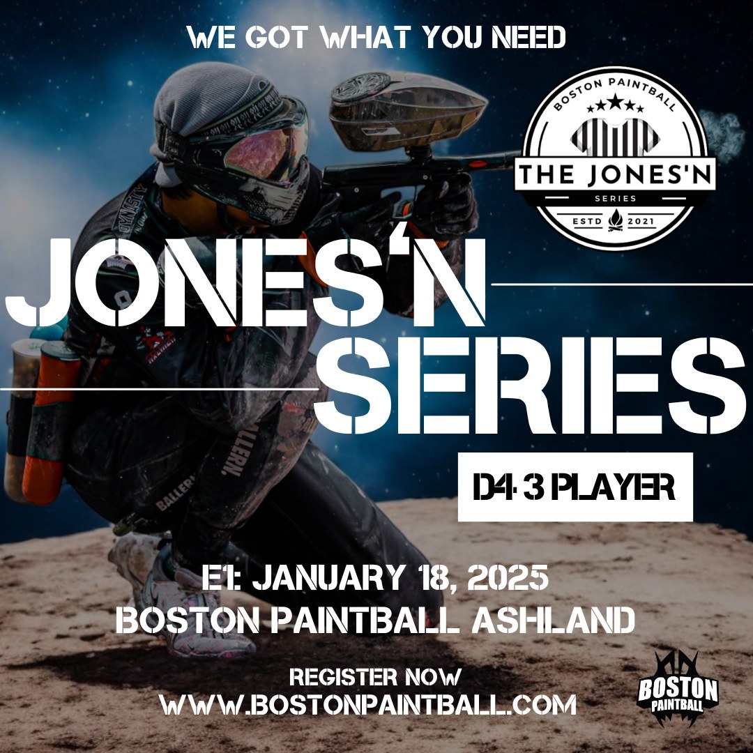 🎯 Jones’N Series Event 1 is Almost Full! 🎯
We’re gearing up for Event 1 this Saturday, and spots are filling FAST—don’t miss your chance to join the action! 💥
🔥 New Update: Rosters can now include 1 D3 player with no more than 700 APPA points to give your team that extra edge.
🏆 Get ready to compete, strategize, and battle it out for glory in the Winter Classic Jones’N Series!
📅 Event Details:
👉 When: This Saturday Check in Starts at 6PM
👉 Where: Boston Paintball | 120 Pond Street Ashland
⚡ Don’t wait—secure your spot now before it’s too late! Grab the Link In Bio 🥇
#JonesNSeries #BostonPaintball #TournamentTime #PaintballCompetition #TeamPaintball #LevelUp #newenglandpaintball #indoorpaintball #nepxl