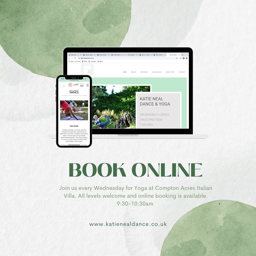 ๐ป Book online to reserve your space ๐ง๐ผโโ๏ธEvery Wednesday 9:30-10:30am upstairs in the Italian Villa, Compton Acres ๐ง๐ผโโ๏ธ #yoga #dance #bournemouth #sandbanks #connect #move #vinyasa #kndy