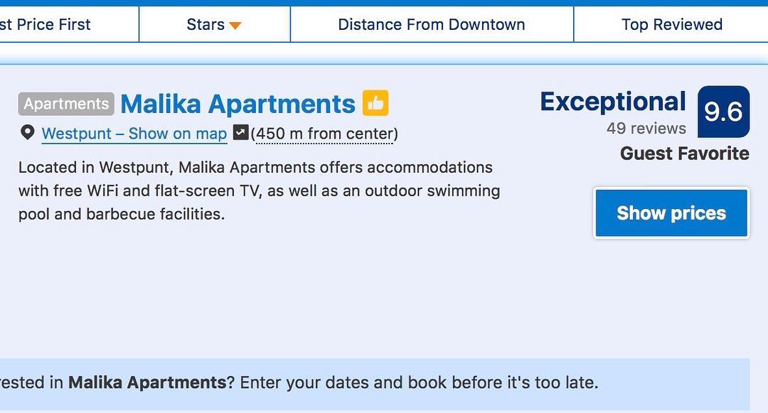 This is the review score of#malikaapartments on booking.com, you are welcome👍🏼🏖