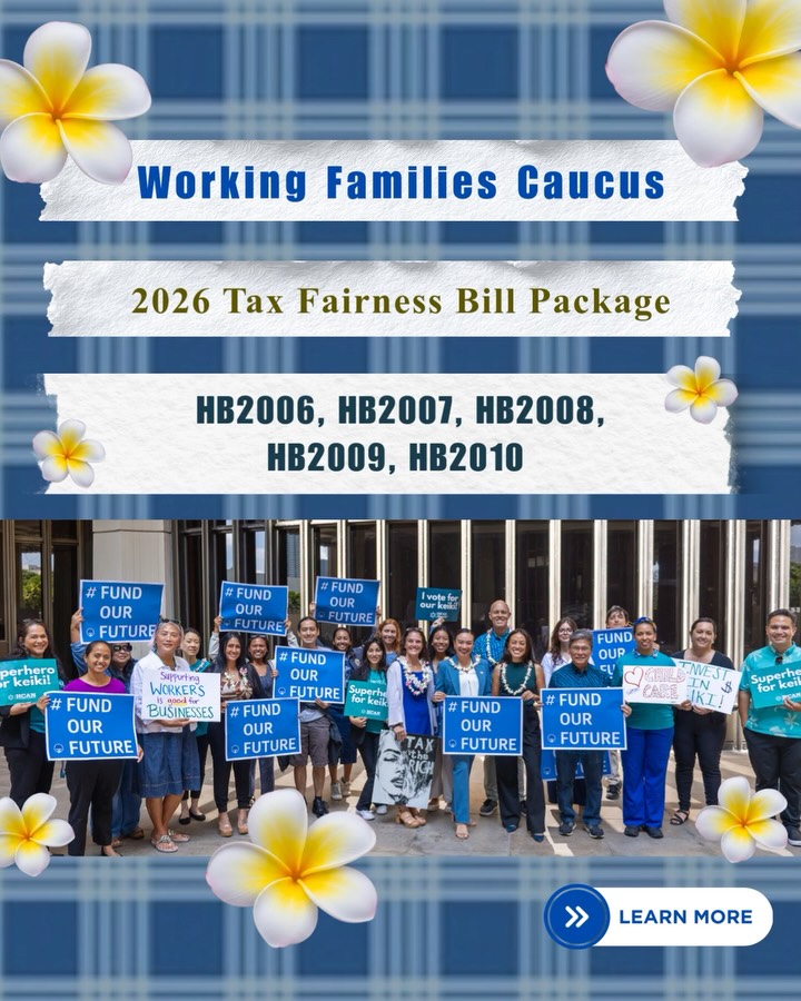 This year’s Working Families Caucus bill package focuses on advancing tax fairness by putting money in the hands of working people and asking the wealthiest to pay their fair share.
Swipe to learn more about these measures from legislators and advocates, and be sure to follow along as these bills move through the legislative process.