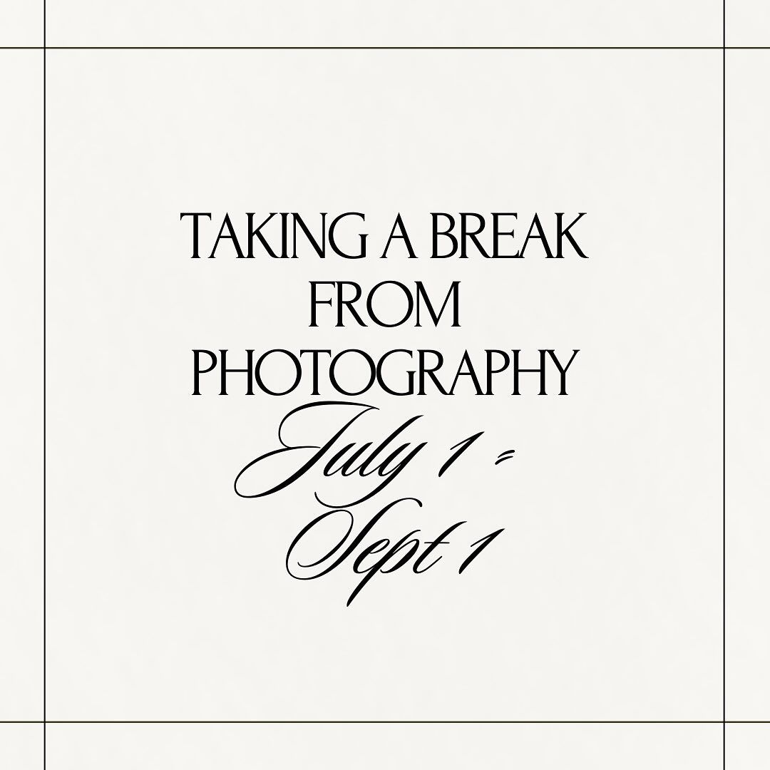 I will still be taking photos for family during this time and anyone who was already referred to me by a friend/family member. Thanks 🙏