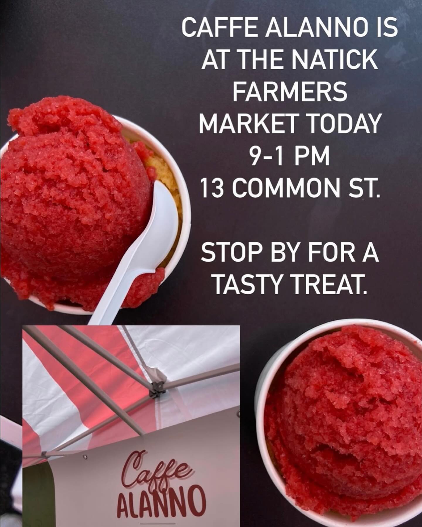 We hope to see you! 💚🤍❤️
#granita #siciliangranita #farmersmarkets #natickfarmersmarket