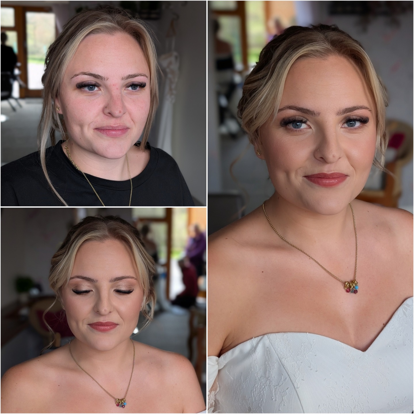 Rosie
What a joy to be able to create @xxrosiephillips Bridal Makeup and Hair last month at @millbrookestate working alongside @juliawoollacott (I will share her preview pics on another post)
Rosie was so laid back and open to suggestions for her makeup, which I can't tell you makes my job so much easier especially if we haven't met before. She had semi perm lashes done prior to the big day but apart from reducing the redness in her skin and matching her winter glow tan with a medium/ full coverage foundation which she is used too she let me be creative.
Naturally enhancing beautiful skin in lots of layers of skincare and makeup, everything really blended out with that lit from within glow I love to create. I went for a slightly deeper lip colour which I think worked great and enhanced her look. Actually took a picture with eyes closed too to show the champagne and bronzed shimmer shadow look we went for.
This is more of a soft glam style, for me anyway (it means different things to different pros for sure!) but most importantly Rosie still looks like herself and felt comfortable with the makeup.
I took the glow down onto her chest, I don't do a sparkly finish, that's not my thing, but a subtle glow creates a seamless look especially as her skin was on show, it's all in the little details.
What a beaut of a Bride, inside and out, such a lovely morning spent together.
Will post more on the hairstyle and the pros pics too.
Thank you Rosie for having me, I wish you and Adam all the love for the future together.
#millbrook #millbrookweddings #bridalmakeup #weddingmakeup