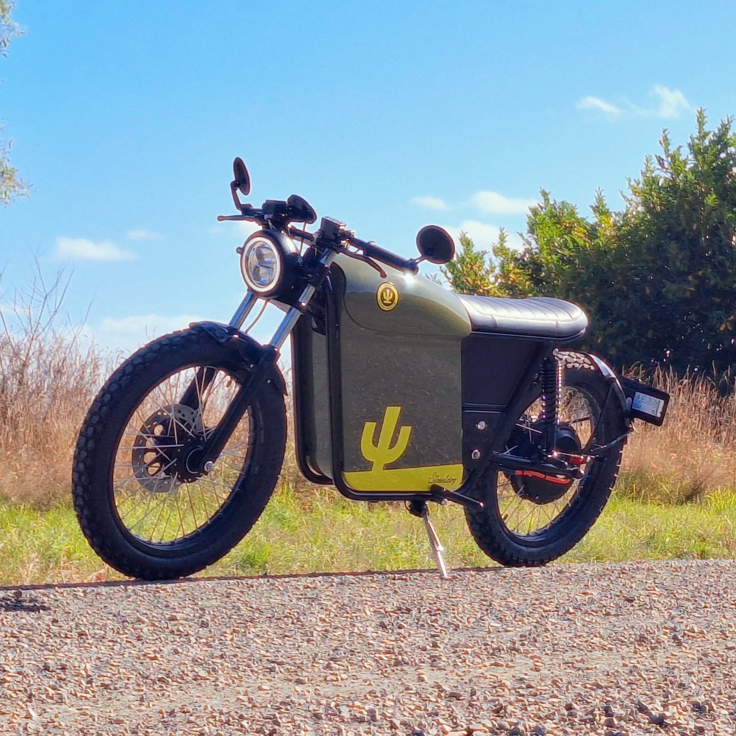 My sweet new ride has arrived. Stoked!
@ftn_motion #cactus #streetdog #tapanui #e-bike #cafèracer