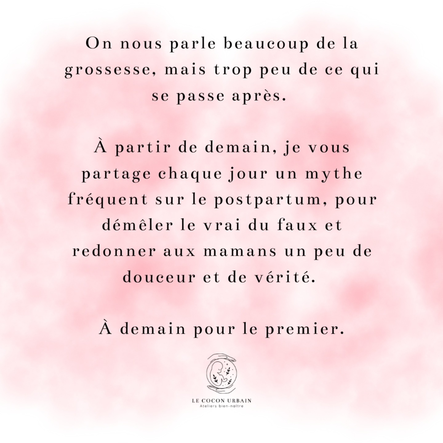 Trop de femmes pensent qu’elles sont seules à galérer après l’accouchement. Et si on cassait les tabous ?
❤️🔥 À partir de demain, je partage 7 mythes du postpartum. Parce que ça fait toujours du bien d’entendre la vérité et de savoir que NON vous n'êtes pas seules.
Alors, tu viens ? ❤️ ou 🙋♀️ en commentaire
#maternité #maman #mumlife #accouchement #matrescence #postpartum #momlife #mom #changement #femme #vraievie