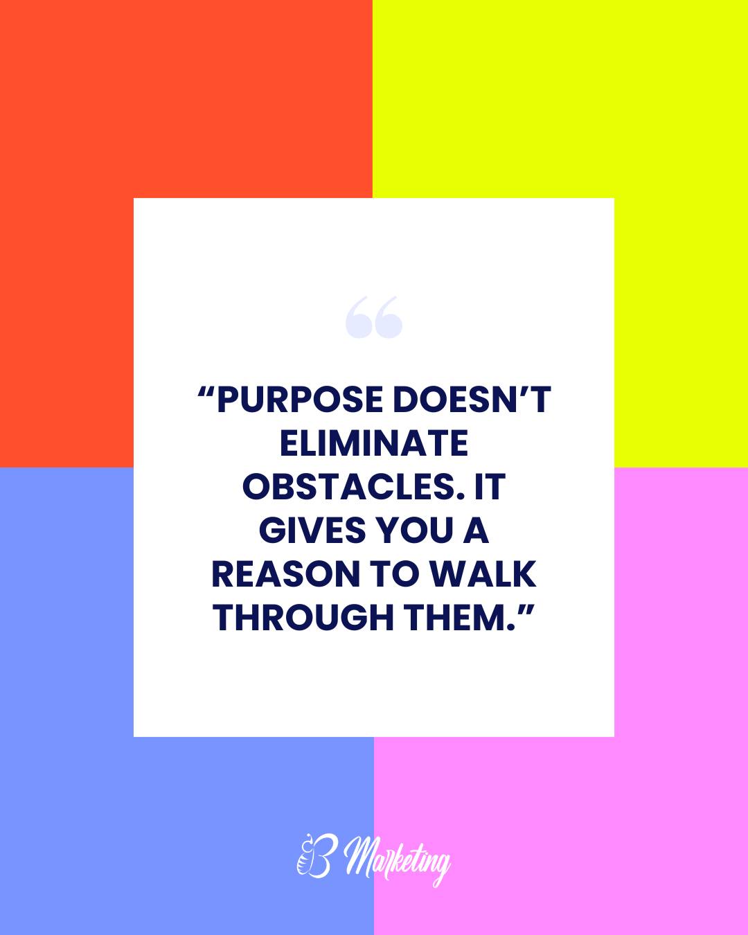 Purpose does not promise an easy path. It gives you the strength to keep going when the path gets hard. đ
âPurpose doesnât eliminate obstacles. It gives you a reason to walk through them.â
If you are navigating challenges right now, let this be your reminder that the work still matters and so do you. Keep showing up with intention and clarity. You were made to do this. â¨
#BMarketing #PurposeDriven #SmallBusiness #Entrepreneur #MarketingWithHeart #ShowUpWithConfidence