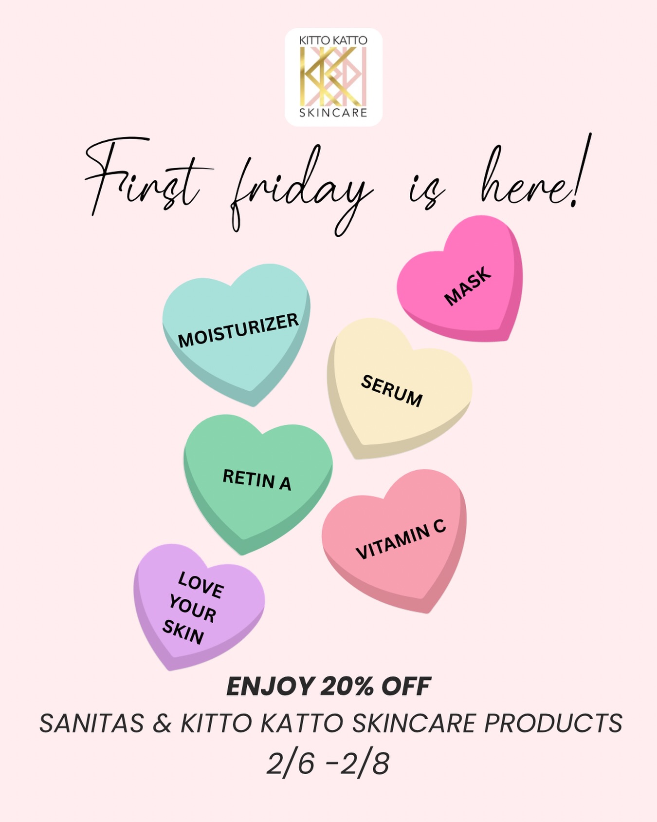 Happy first Friday of February ๐
Enjoy 20% off all Kitto katto and Sanitas products this weekend online or in-store!
@sanitas_skincare
#happyfebruary #denvermedspa #denverfacial #glowingskin #productsale