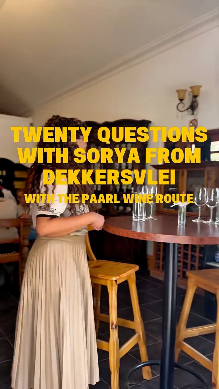 We caught up with Sorya from @dekkersvlei last week to find out what the best thing about her job is and what’s the most important piece of advice she’s ever received 🍷
She reveals why Pinotage is such an important focus for Dekkersvlei and we get a sneak peek into her secret superpower, watch to the end to see what style she adores most and see if you agree with her? 👀
#PaarlWineRoute #Dekkersvlei #HomeOfWhitePinotage #WelcomeToOurHome