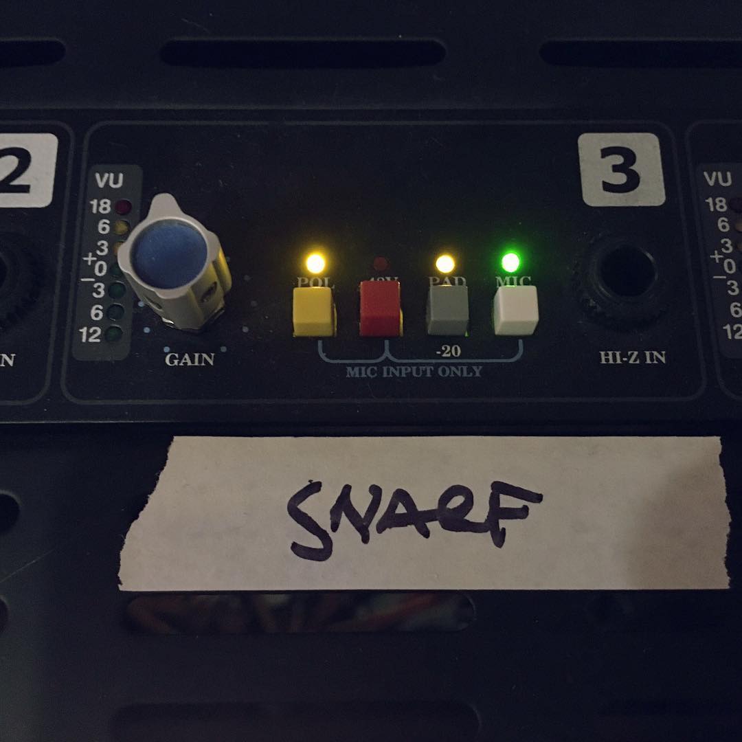 We love running #snarf through our #api3124!
#api #snarfdrums #recordingstudio #dentonmusic