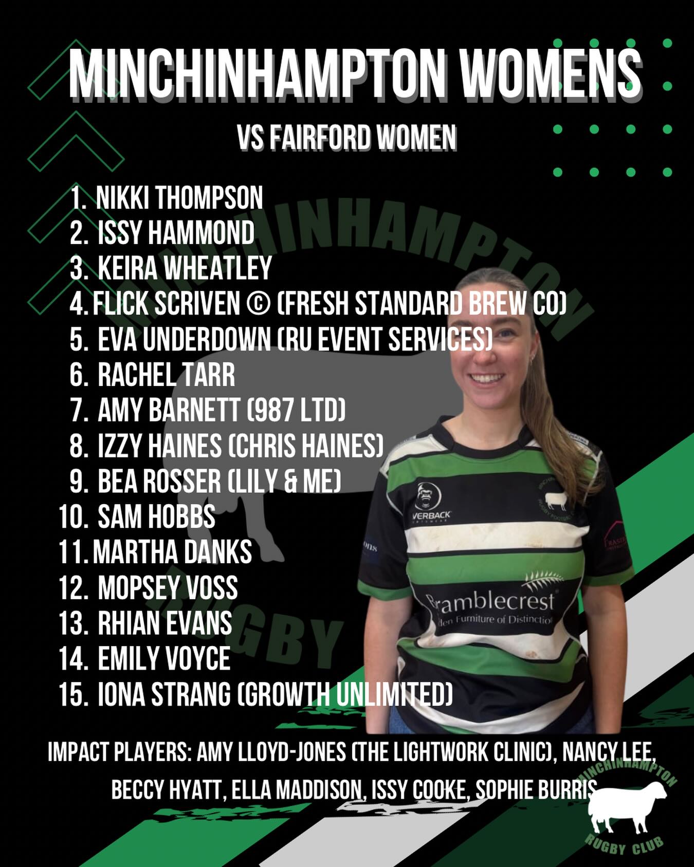 Minchinhampton Womens vs @fairfordvixens
🗓️ Sunday 8th February
⏰ 14:00
📍Fairford
Minchinhampton Women are finally pulling on their boots and are running out against Fairford Vixens. If you been missing some rugby over the last few wet weekends, come on over and show your support! 💚