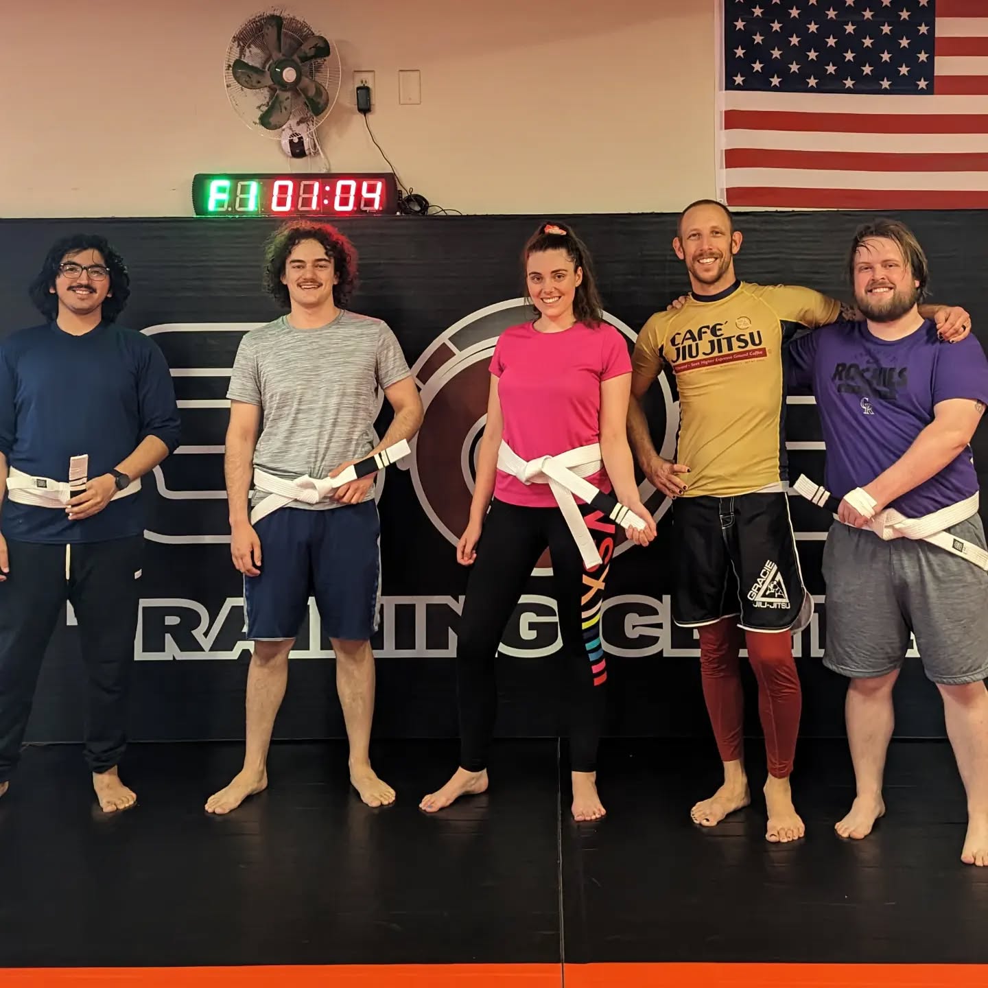 Flow State Trauma-Informed Self-Defense Consulting is honored to present fresh BJJ stripes to these four champs! Thanks as always to 303 Training Center for the support and encouragement.