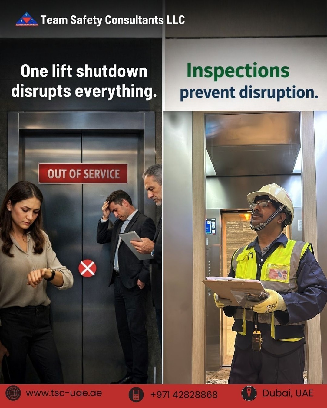 One lift shutdown doesn’t stop at the machine.
It disrupts:
• Tenants stuck and frustrated
• Visitors delayed or redirected
• Operations slowed or halted
And here’s the truth 👇
Most lift shutdowns aren’t sudden.
They’re missed inspections waiting to happen.
What feels like “routine maintenance later”
often becomes urgent downtime today.
✅ Inspections catch risks early
✅ Compliance keeps operations running
✅ Prevention costs less than disruption
Schedule lift inspections on time.
Because vertical transport keeps everything moving.