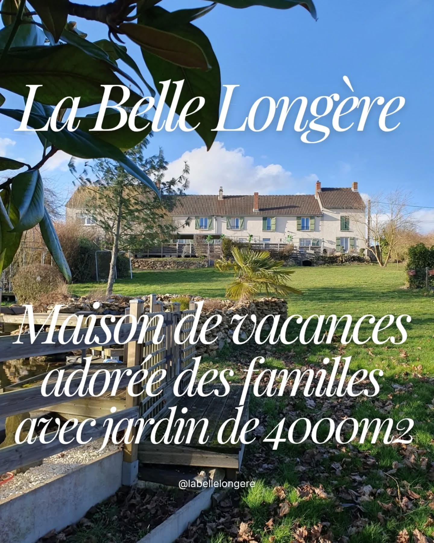 ✨️Réservations en direct sur @labellelongere
Osez voir les choses en grand pour vos vacances en famille ! 🌿
Think big for your family holiday!
Denk groot voor jullie familievakantie!
#VacancesEnFamille #FamilyHolidayFrance #Familievakantie #GiteChampagne #ChampagneRegion SejourEnFamille HolidayHomeFrance