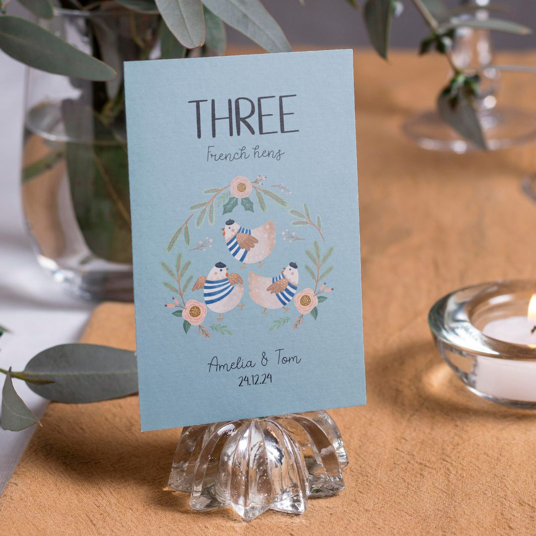 📣 Calling all December Brides and Grooms 🎄
Only one month to go! Now's a great time to finalise your seating plans and other on-the-day stationery.
If you're looking for a way to add some festive fun into your wedding day, these '12 days of Christmas' table name cards are a great twist on traditional table numbers.
#christmaswedding #decemberwedding #festivewedding #weddingtablenumbers #christmasweddingideas #weddingseatingplan #decemberbrides #uniqueweddingideas #weddingtheme #weddingthemeideas #weddingstationery #paperadventureco