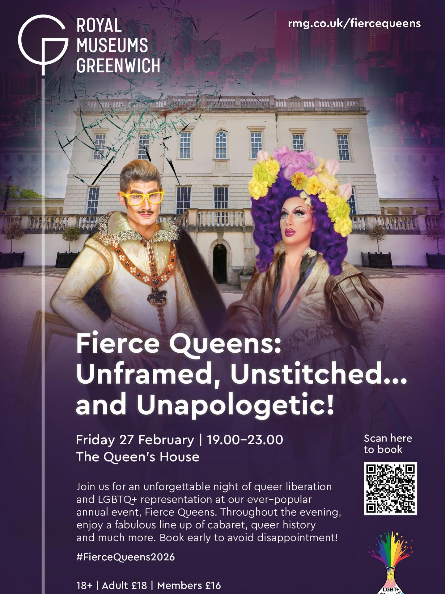 It’s LGBTQ+ History Month in the UK and I’ll be leading an embroidery workshop at The Queen’s House (😂🏳️🌈) for @royalmuseumsgreenwich, as part of Fierce Queens on 27 Feb, 19:00-23:00.
Join me as this queen converts the Queen’s Presence Chamber into The Stitching Chamber. I’ll be sharing my work and the joy of stitch to create a communal record of the night. There’ll be embroidery, tapestry, appliqué, collage and more.
More information via @royalmuseumsgreenwich or at rmg.org.uk