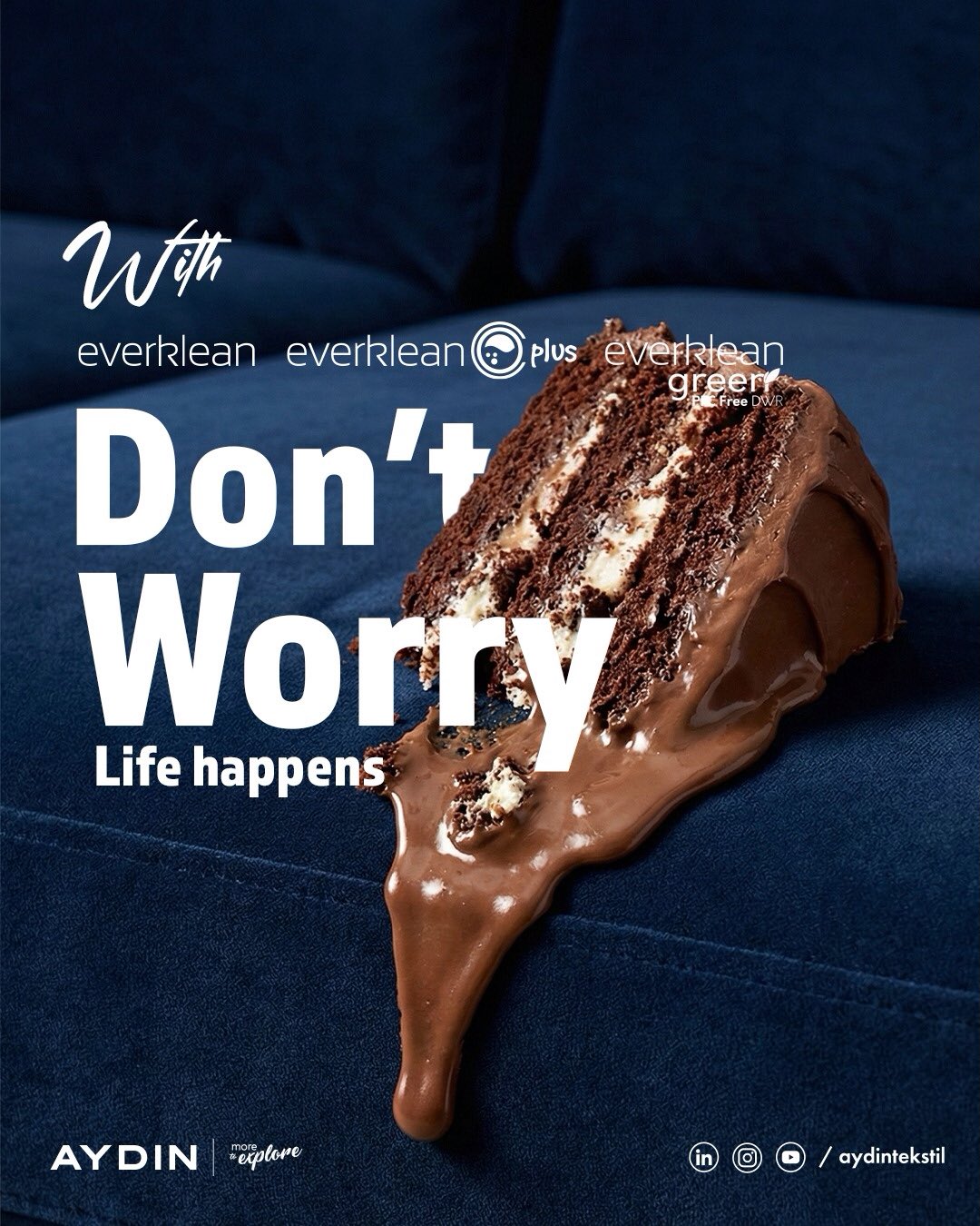 Ultimate protection against life’s toughest stains. 🛡️
Caption: Meet the shield your sofa needs. Whether it’s water-based spills or oil-based stains, our Everklean fabric series makes cleaning effortless.
✔️ Water & Oil Repellent ✔️ Dust Repellent ✔️ Easy Clean Technology ✔️ PFC-Free & Eco-Friendly (Everklean Green)
Experience the perfect blend of style and practicality with Aydın Tekstil. Just a little water (and soap if needed) is all it takes to look brand new again. ✨
#AydinTekstil #Everklean #EverkleanPlus #EverkleanGreen #StainResistant EasyClean PerformanceFabric UpholsteryFabric InteriorDesign HomeDecor TextileInnovation LifeHappens FurnitureDesign FabricTechnology SmartFabrics SustainableTextiles