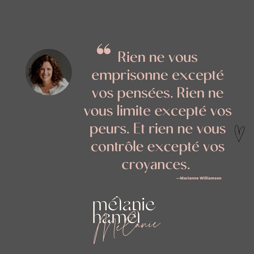 Inspiration du lundi ✨
J’ai relu cette citation dans un livre ce week-end et j’ai décidé de vous la partager. 😉
Je crois fortement qu’on peut grandement améliorer sa vie en portant attention à ses pensées. Nos pensées peuvent nous limiter ou nous élever. Est-ce que vos pensées vous rapprochent ou vous éloignent de la réalisation de vos rêves?
Défi de la semaine: Devenez observateur de vos pensées. Commencez par prendre 1 minute par jour pour les observer.
Demandez-vous, est-ce que ces pensées me permettent de me sentir mieux? Est-ce que ces pensées me sont utiles dans le moment présent?
Bien hâte de vous lire et de savoir qui embarque dans mon défi!
#developpementpersonnel #developpementprofessionel #consciousness #bestlife #coachingpersonnel