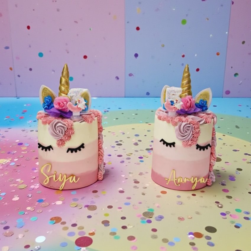 Unicorn birthday 🎉wishes for Siya's 3rd 🦄 birthday & Aarya's 5th 🦄 Birthday celebrations
Cake charms @thecustomcraftingco