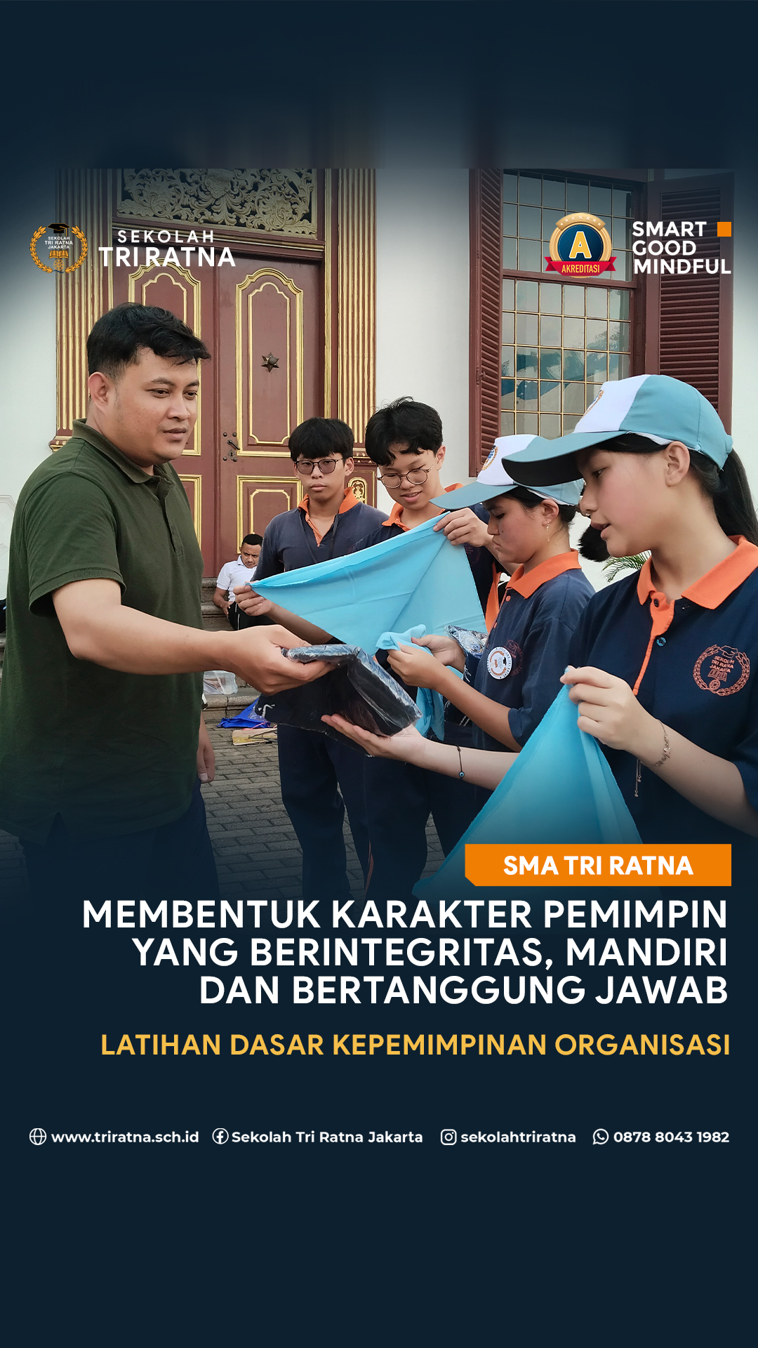 SMA Tri Ratna @smatriratna menyelenggarakan Latihan Dasar Kepemimpinan Organisasi (LDKO) bagi pengurus OSIS yang bertujuan membentuk karakter pemimpin yang berintegritas, mandiri, dan bertanggung jawab. Melalui kegiatan ini, murid diajak mengenal nilai-nilai kepemimpinan sejak dini.
LDKO tidak hanya menyiapkan murid dalam menjalankan perannya sebagai pengurus OSIS @osis_smatriratna, tetapi juga membentuk mereka secara personal. Murid belajar mengambil peran, bertanggung jawab, serta membuat keputusan dengan bijak dan penuh kesadaran.
Melalui pengalaman ini, SMA Tri Ratna membentuk calon pemimpin yang siap berkontribusi positif bagi lingkungan sekitarnya.
Bergabunglah bersama kami di Sekolah Tri Ratna!
🔗 psb.triratnaschool.sch.id
☎️ +62878-8043-1982
SMART • GOOD • MINDFUL
#sekolahjakarta #sekolahbuddhajakarta #sekolahtriratna #sekolahjakartabarat #mindfulschool
