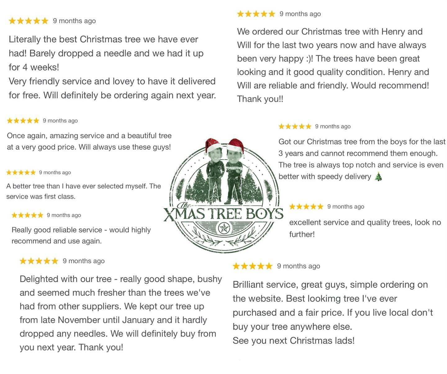 Why choose The Xmas Tree Boys for your Christmas tree this year? Have a look at what our customers have to say about us 💬 🌟
Order online at www.thexmastreeboys.net 🎄