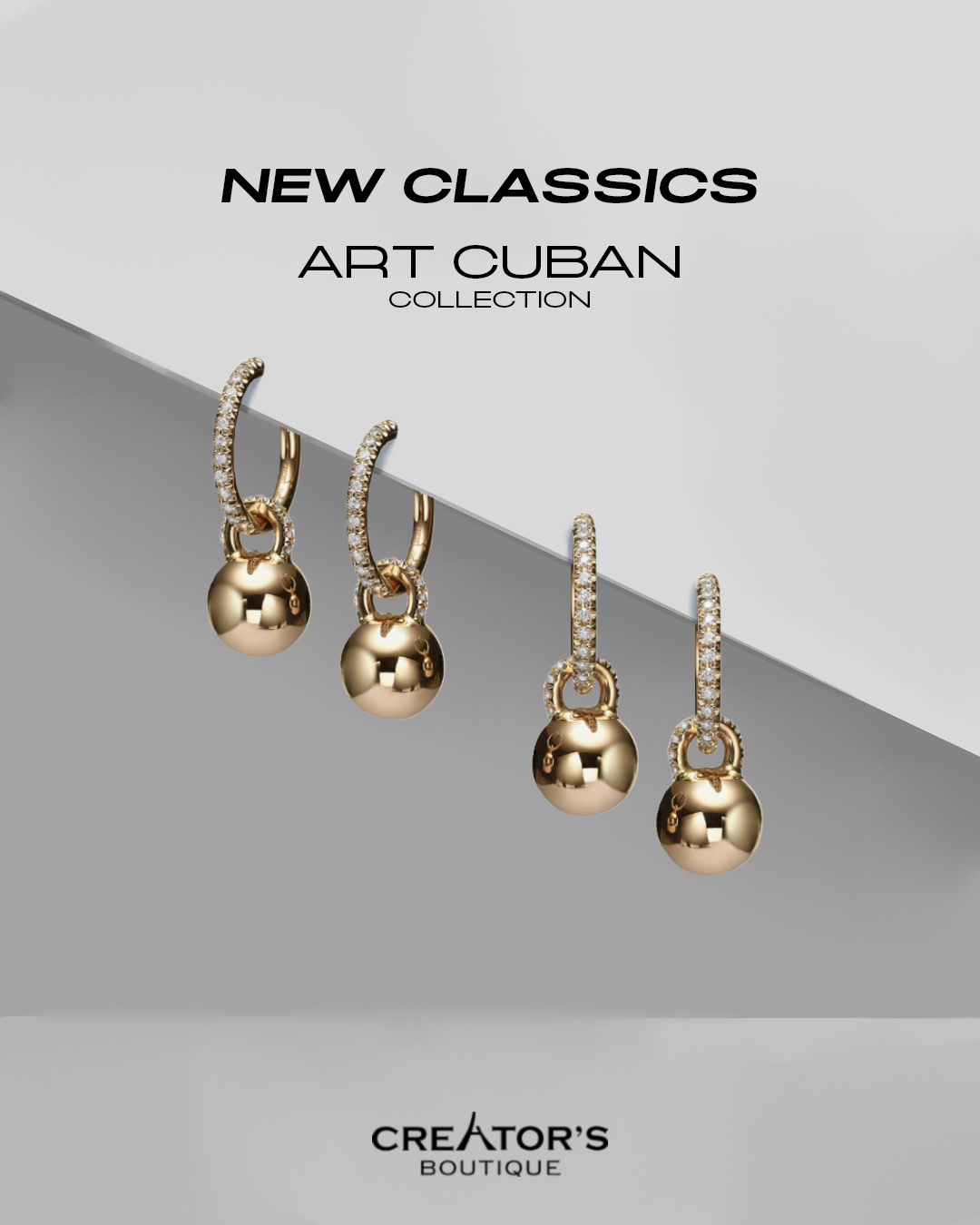 New Classics - Art Cuban Collection Explore some of modern yet timeless must-haves. Our new-in earrings are crafted in classic gold and diamonds.
#GadiAltman #New #Classic #EternalElegance #JewelryOfAscension #HolisticLuxury #Jewelry