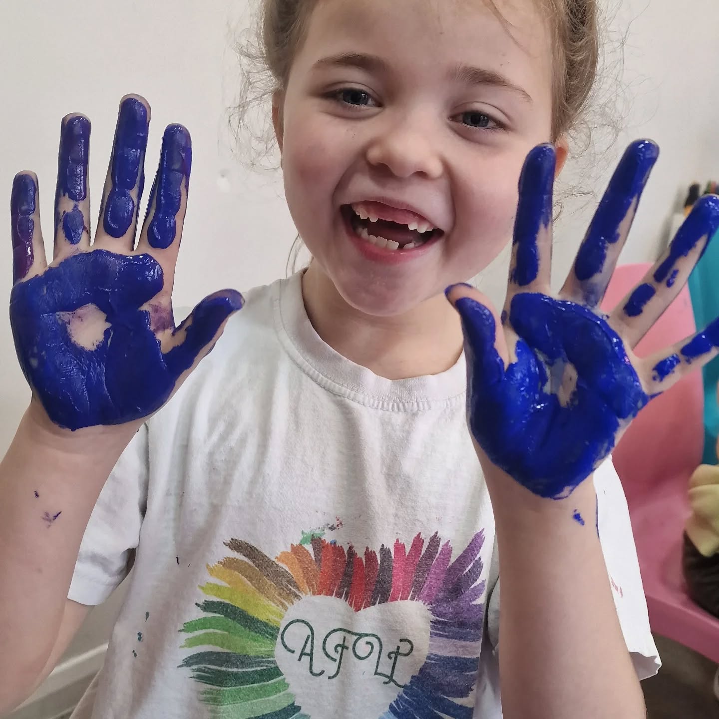 Favourite photo of the year so far! #happy #smiles #paint #artsforlifeproject