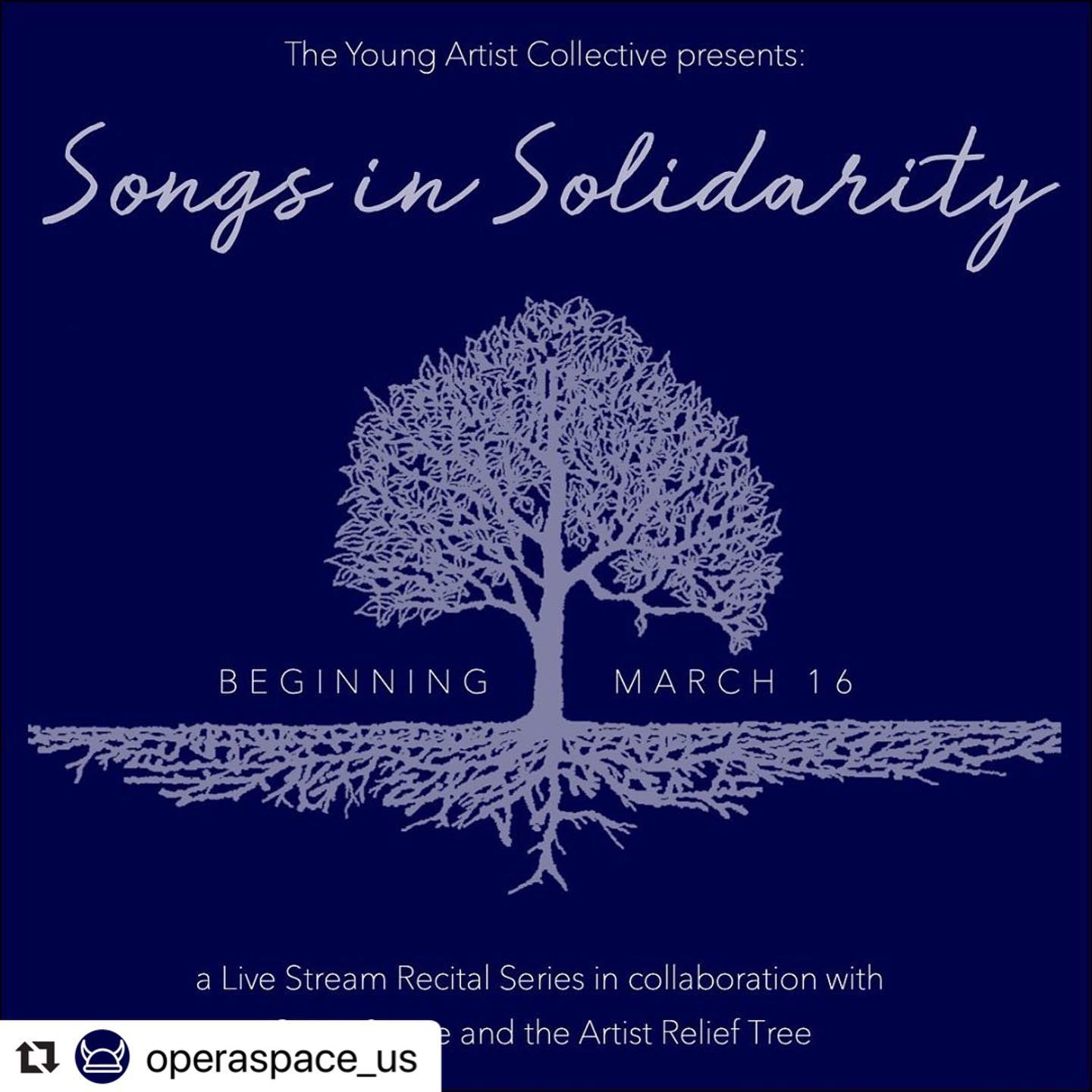 So excited to be a part of this initiative! Follow @operaspace_us to see concerts from Young Artists across the country, and please consider donating to the Artist Relief Tree to help those artists whose livelihoods have been disrupted during this time. Stay tuned for a concert by the Adlers here at @sanfranciscoopera. Stay happy and healthy, friends 🤟🏻 #Repost @operaspace_us with @make_repost
・・・
In light of widespread cancellations in the opera world, young artists from around the country are joining together to bring a series of live-streamed concerts for you to enjoy from your home.
This is a very difficult time for artists of all kinds who have seen their financial security put in jeopardy as cancellations spread months into the future. OperaSpace is teaming up with these artists and the Artist Relief Tree to raise awareness and create a relief fund for artists in need.
Beginning the evening of Monday, March 16, tune in on Facebook or Instagram over the next couple weeks to see short concerts from different cities.
Our first two concerts:
Monday, March 16 at 8pm EST from Washington, D.C.
Tuesday, March 17 at 8pm EST from Phoenix, Arizona.
Stay tuned: many more to be announced soon!
Please consider donating to the Artist Relief Tree and tune in this week for beautiful music in these uncertain times.
facebook.com/artistrelieftree #quaranstream