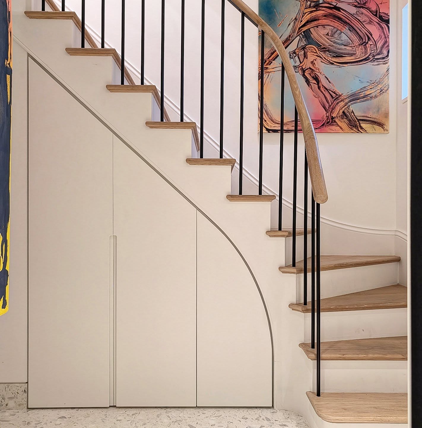 Under the stairs.... A great place to create a bespoke storage solution.
#bespokecabinetry #madetofit #fittedfurniture #cabinetmakers #interiordesign