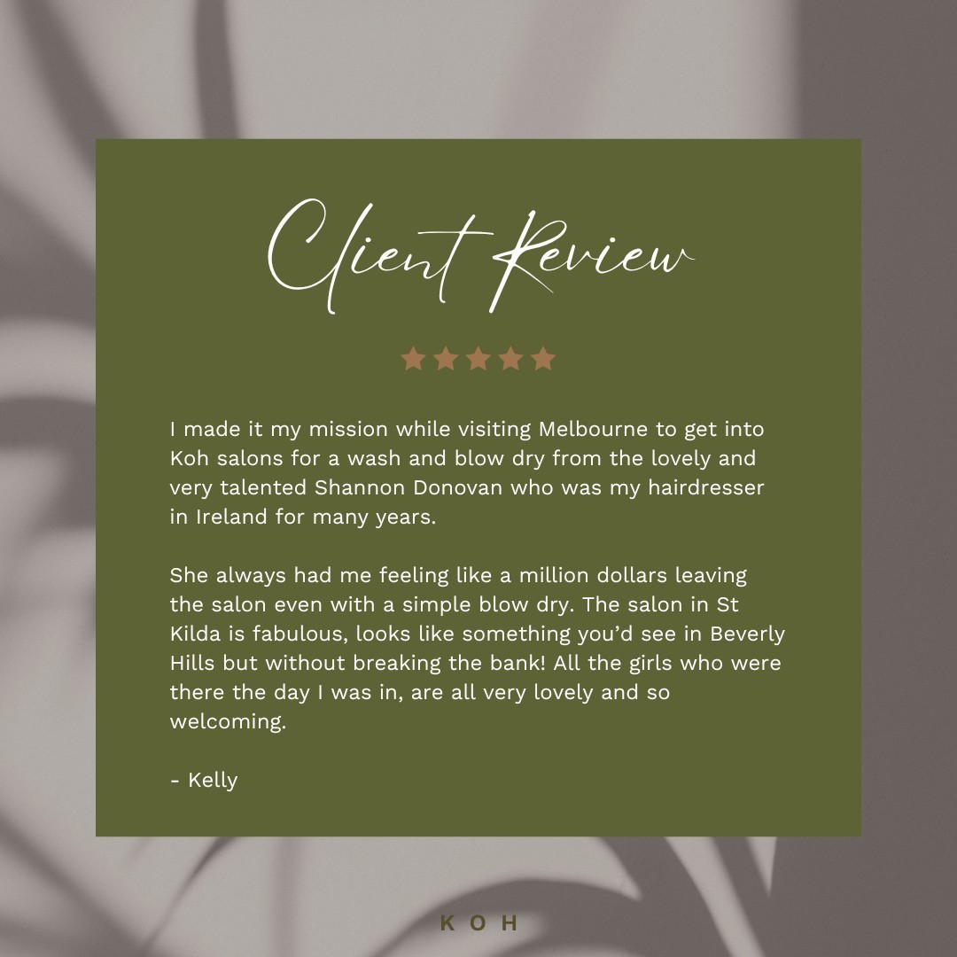 Thank you for your wonderful review and kind words about Shannon! 💖
#KohSalon #StKildaSalon #StKildaHair #MelbourneSalon #KevinMurphy #ElevenAustralia #K18Hair