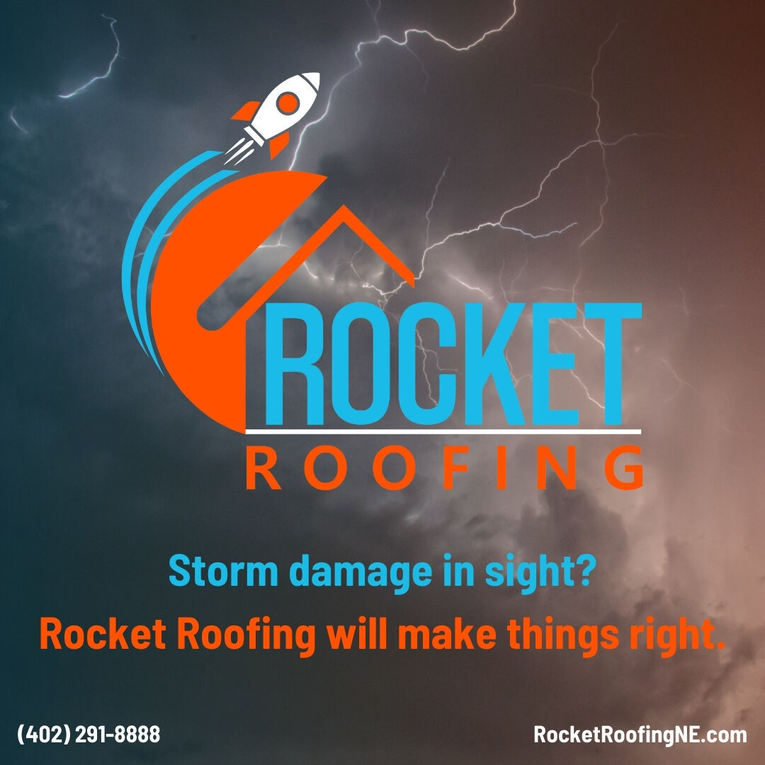 We're a storm's worst nightmare. Omaha, Lincoln, and all of Nebraska — Rocket Roofing General Contractor has your back. If you suspect storm damage, don't hesitate — give us a call at (402) 291-8888 or visit RocketRoofingNE.com. #Local #Trusted #BBB