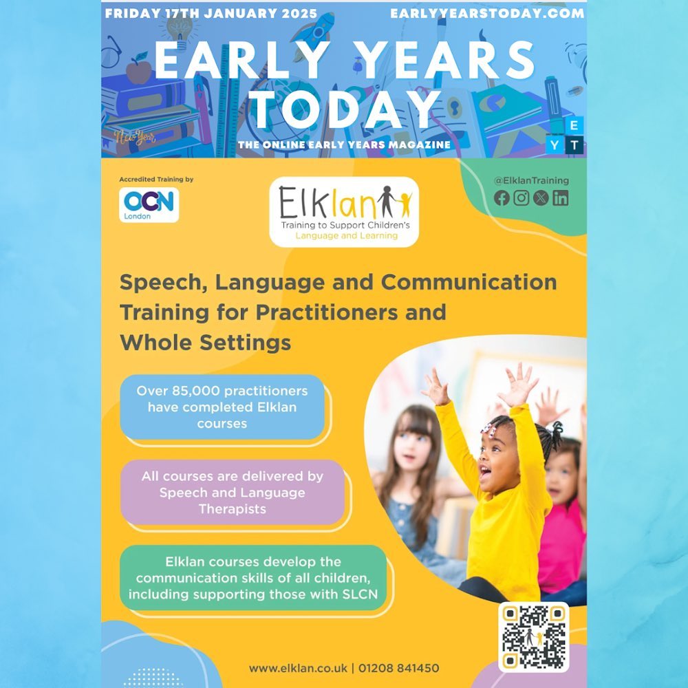 Did you read our latest edition of Early Years Today which went live on Friday? Newest edition live now! We are delighted to showcase @elklantraining on your front cover. Link in our bio and be sure to check your emails if you’re subscribed to us! 📲💻