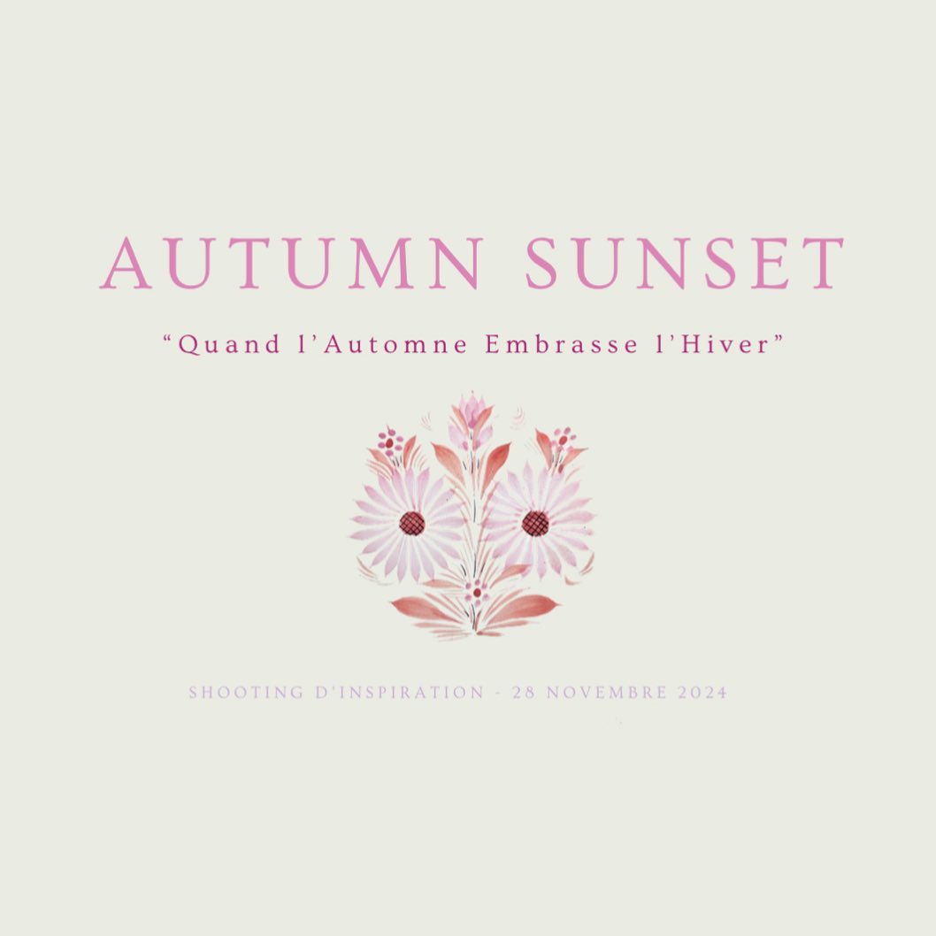 ✨Shooting "Autumn Sunset"✨
Jeudi, j’ai eu la chance de réaliser un shooting directement inspiré par la magie des couchers de soleil d’automne 🌅🍁.
L’idée ? Révéler l’automne sous un nouveau jour : une saison vibrante et festive, parfaite pour célébrer un mariage plein de lumière et de couleurs.
Des fleurs de saison aux couleurs flamboyantes qui ont inspiré la papeterie, l’atmosphère chaleureuse d’une serre malgré la fraîcheur extérieure … chaque détail a été imaginé pour célébrer la richesse et l’élégance de l’automne.
Le résultat ? Une vraie collaboration poétique avec des prestataires incroyables 🤍 ! J’ai hâte de vous dévoiler la suite... ✨
#AutumnSunset #MariageAutomne #ShootingInspiration