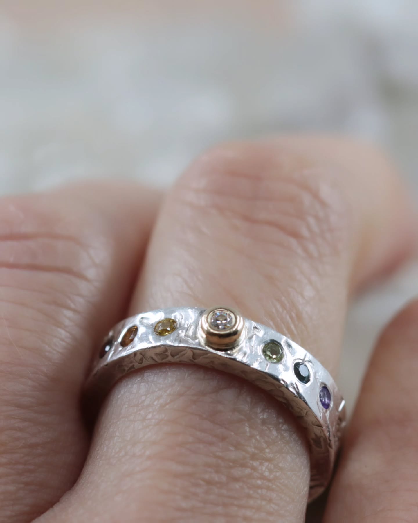 ⨠Chakra / Birthstone Rings ā Made To Order āØ
A ring created just for you ā designed to hold your energy, your story, and your intention.
Each ring is handcrafted in a thick, textured sterling silver band, topped with a solid 9ct gold nugget centre and set with flush gemstones for a smooth, durable finish ā made to be worn and lived in every day.
The ring shown features a 7-stone chakra layout, flowing from root to crown, with a lab-grown diamond set into the gold nugget centre ā a point of clarity, alignment, and light.āØ
āØPersonalisation Options
⢠Up to 5 initials inside the band
⢠Up to 6 symbols around the outside
⢠Choose your own gemstone layout (3, 5 or 7 stones)
⢠Comes with a personalised properties card explaining the energetics of your chosen stones and symbols⨠Metal Options
⢠Sterling silver with 9ct gold nugget (as shown)
⢠Solid 9ct gold ā available on request
⢠Solid 18ct gold ā available on request
If you would like a solid gold version or a different stone layout, just get in touch with your ring size, preferred metal, and stone ideas ā Iāll create a bespoke quote for you.
š¤ Fully hallmarked
š¤ Made to order (3ā5 weeks)
š¤ Designed as a modern talisman for everyday wear
Shop via link in bio or message to start your custom designāØ
#ChakraJewellery #BirthstoneRing #MeaningfulJewellery #SymbolicJewellery #HandmadeJewelleryUK