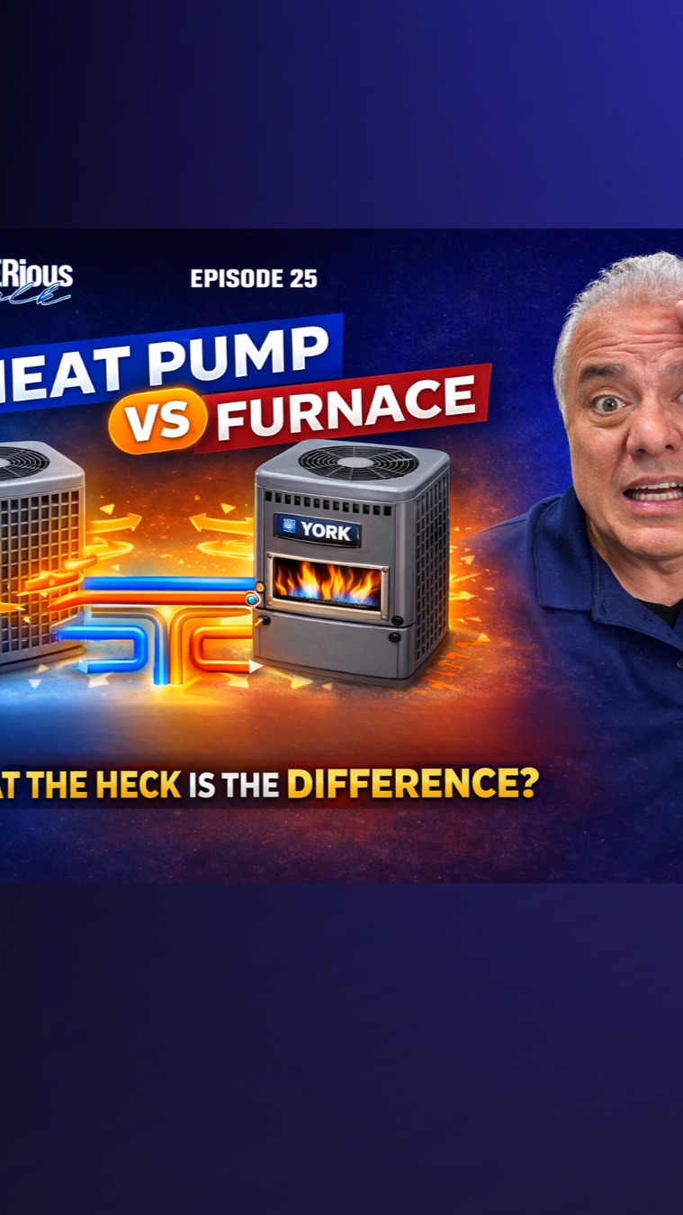 Buying a new AC or heater and hearing words like “heat pump” and “gas furnace” got you confused? 🤯
You’re not alone. Most homeowners don’t know the difference—and that confusion can cost you real money every month.
In this episode of SEERious Talk, HVAC expert Louis Fuentes breaks it down in plain English:
✔ What a heat pump really is
✔ How gas furnaces work
✔ Which system makes more sense for desert vs coastal homes
✔ How your climate affects your energy bill
✔ How to choose the right system for your home
If you’re upgrading your HVAC, buying a home, or tired of high energy bills, this one’s for you.
Watch the full episode on YouTube 🎥 and listen on Spotify 🎧
Drop your questions below 👇
heat pump vs gas furnace
HVAC explained
AC replacement
energy efficient HVAC
home heating and cooling
HVAC for homeowners
heat pump savings
California HVAC
desert climate HVAC
#SEERiousTalk
#HeatPumpVsFurnace
#HVAC
#HomeImprovement
#EnergySavings
#ACReplacement
#HeatingAndCooling
#CaliforniaHomes
#DesertLiving
#HVACTips
#LouisFuentes
#AirConditioningGuys
#HomeOwners
#RealEstateTips