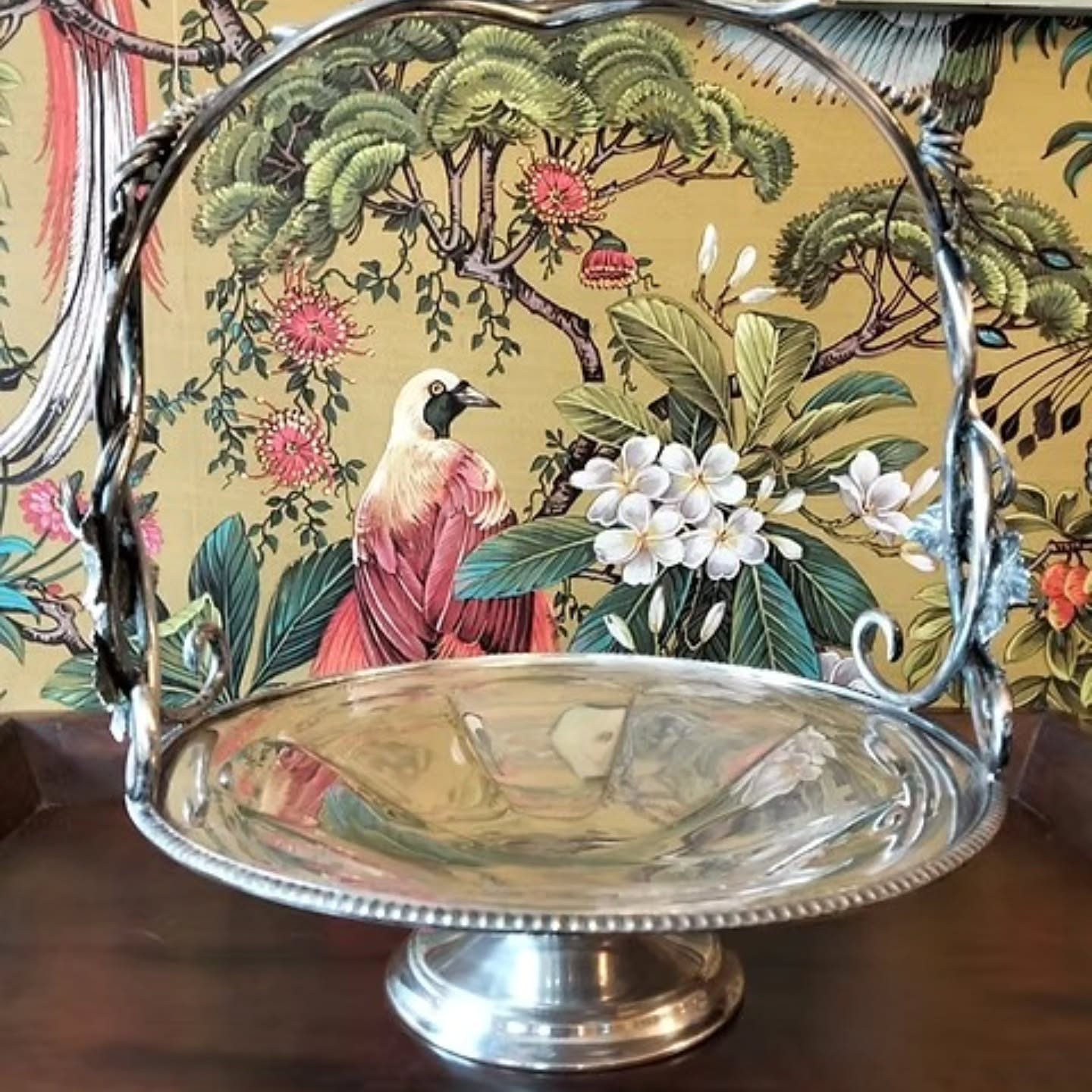 Vintage early 20th century Silver-Plated Fruit / Cake Basket Mappin & Webb | https://share.google/3ZHnD8NuU5KpMvbLF #stufftoyouandme