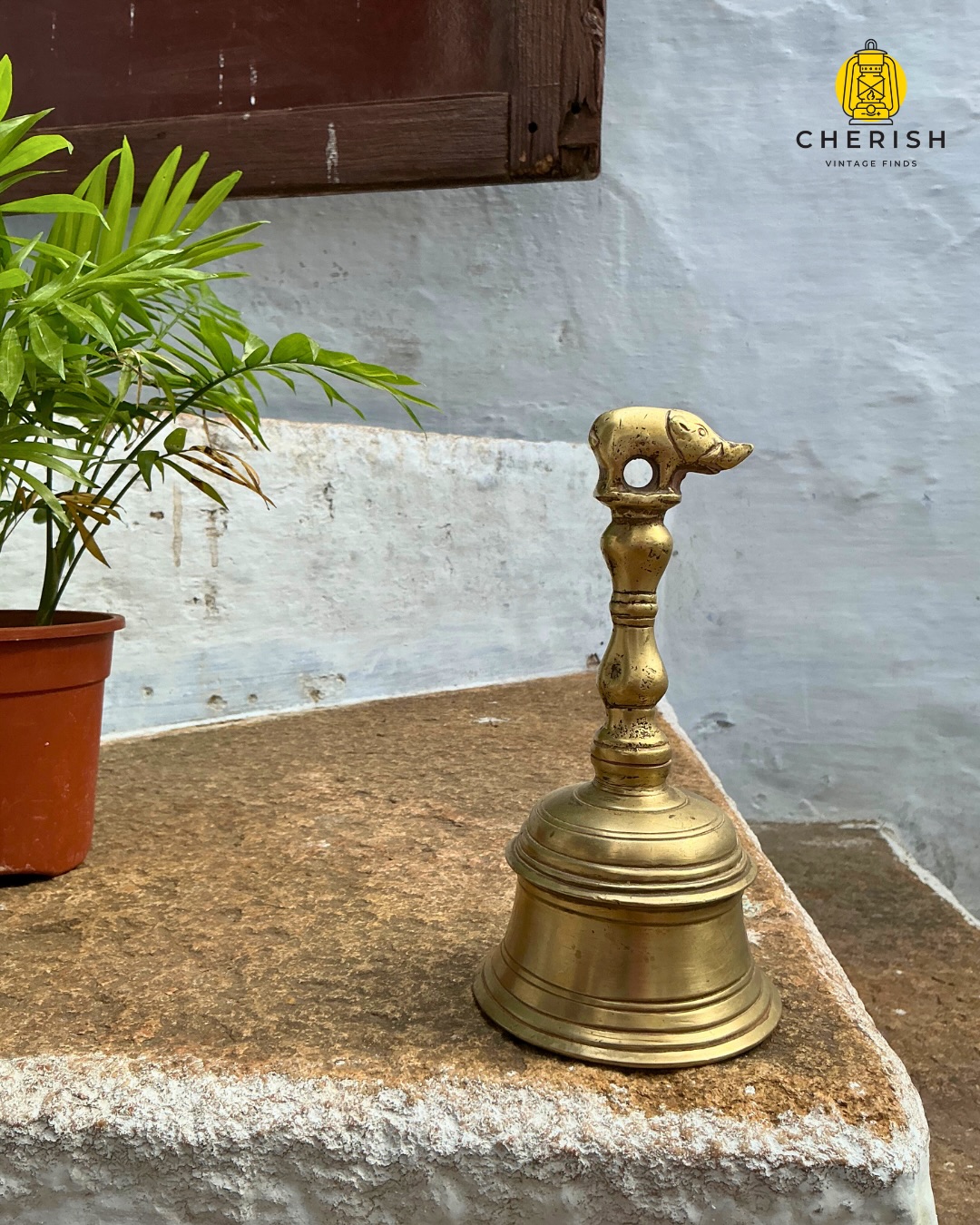 A bell with a guardian spirit on its crown.
Cast in bronze and topped with Panjurli — the wild boar spirit revered in the Bhoota Kola traditions of coastal Karnataka.
Weathered gently by time, this is a piece that sits equally comfortably at home on a shelf, a console, or as a quiet conversation starter.
• Material: Bronze
• Height: 8 inches
• Base dia: 4 inches
Please DM us for details.
.
.
.
.
.
#CherishVintageFinds #IndianAntiques #HeritageDecor #RareFind #Panjurli
