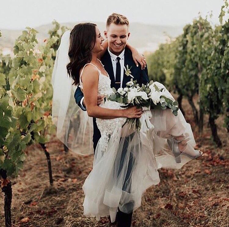 Why walk when you have a perfectly good husband to carry you? 😂 via @annieekstrombridal