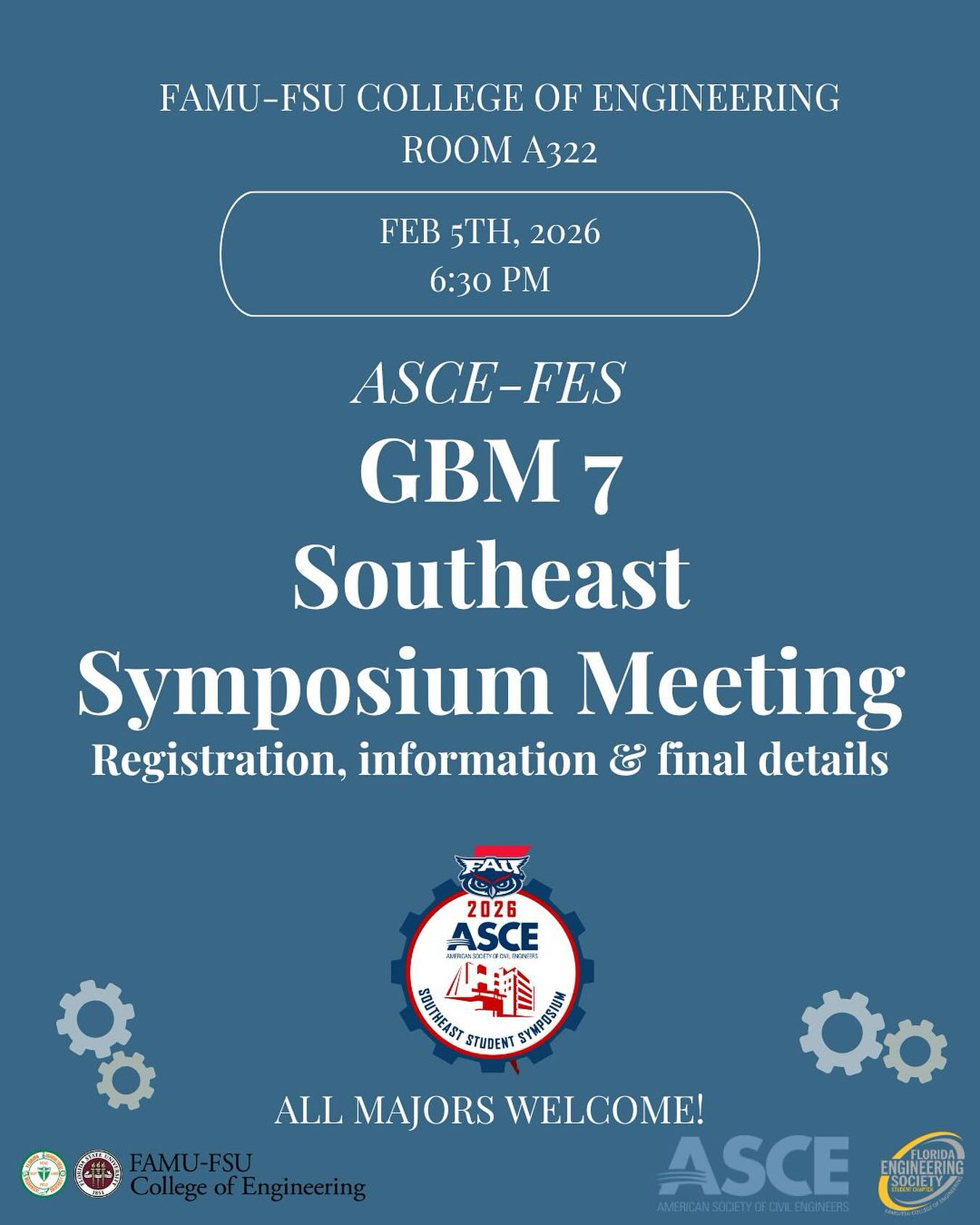 THIS THURSDAY, Feb 5th we will have another Southeast Symposium Meeting at 6:30 pm in A322!
Attending this meeting is MANDATORY for all those interested in going to conference, as we will be registering together and providing some crucial details for the trip! ⭐️⭐️⭐️
We hope to see you all there and at the Southeast Symposium!