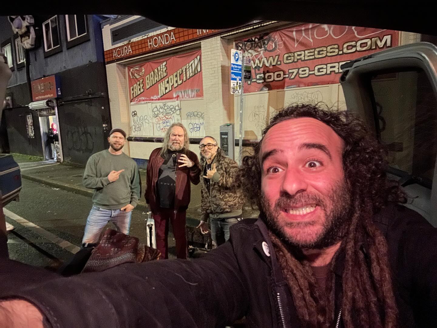 Best part of the tour with our brother @jameshunnicutt and now everything is better❤️🤘🏽
Seattle come rock out with us tonight @funhouseseattle
#thehajj #thehajjmusic #tour #music #life
