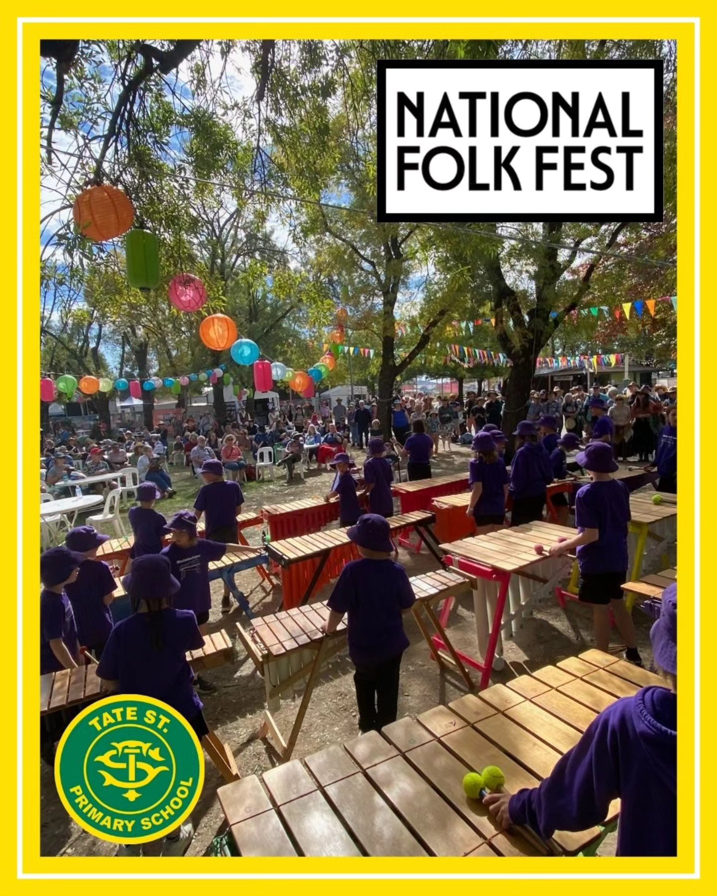 The MarimbaTaters are doing Tate Street Primary School proud at the National Folk Festival in Canberra this weekend. Special thanks to the incredible Ms Rocca and all of the families who have made this amazing opportunity a reality. #nationalfolkfestival