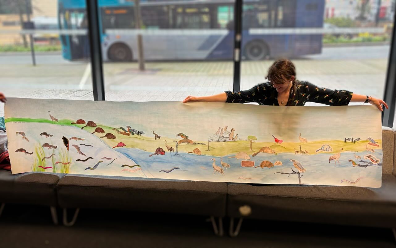 Utterly joyous to teach *three* (3) (!!) #wildlifeartivism sessions for @anotherway_org in Sheffield today! Students created a biodiverse British landscape filled with endangered & critically endangered wildlife!
Species featured are:
- European eel 🪱
- Common crane 🪿
- Kingfisher 👑🎣
- Great crested newt 🦎
- Beaver 🦫
- Puffin 🐧
All artworks were created by amazing local students, aged between 12-18, and we also had some really cool questions - as well as some more unusual ones (favourite Italian brainrot character 🫠)
It’s always so exciting to introduce the concept of wildlife artivism & creative conservation to new people !! ✨
🎨 art supplies are @lyra_feelcreative / @dalerrowney1783 on @cansonpaper
.
.
.
#wildlife #art #artist #artteacher @sheffhallamuni @anotherway_science @_amybray_