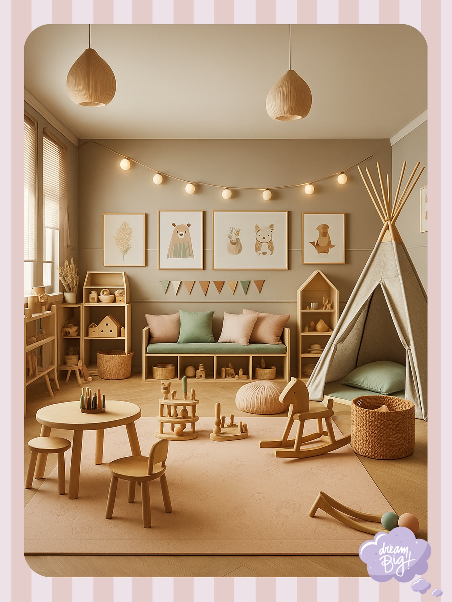 A space where calm and play come together.
This playroom in soft beige tones and natural textures invites little ones to imagine, build, and dream. Every detail — from the wooden furniture to the gently textured mat — creates a soothing, harmonious atmosphere for free play and quiet moments. 🌾✨
A perfect reminder that simplicity can be truly magical.
#BeigePlayroom #MontessoriInspired #Lubabymats #NeutralNursery #DreamBigDecor